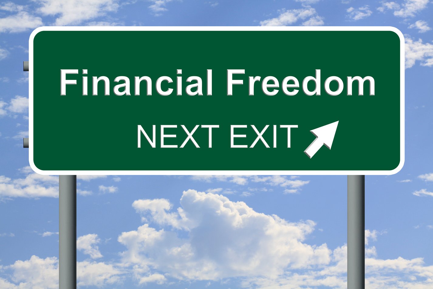 Financial Freedom Road Sign